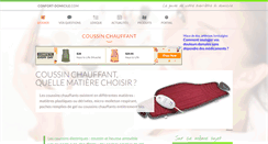Desktop Screenshot of coussin-chauffant.confort-domicile.com